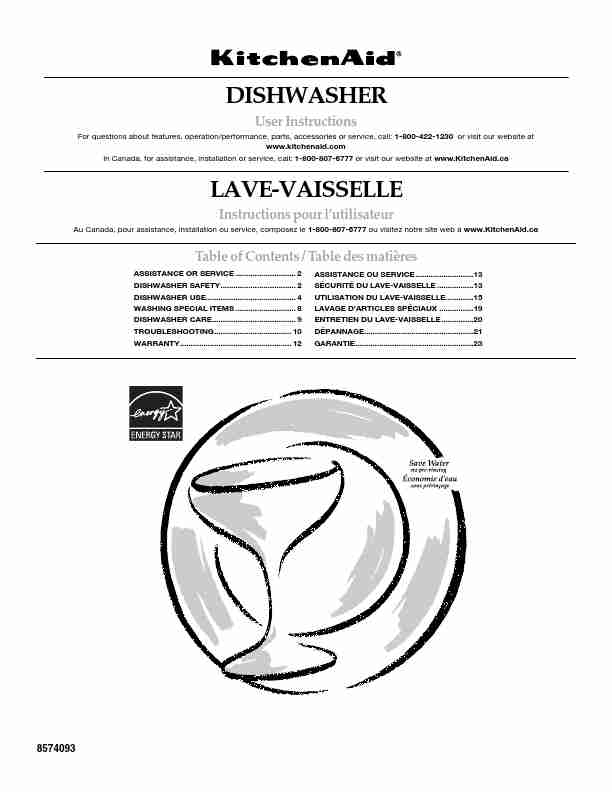 KitchenAid Dishwasher LAVE-VAISSELLE-page_pdf
